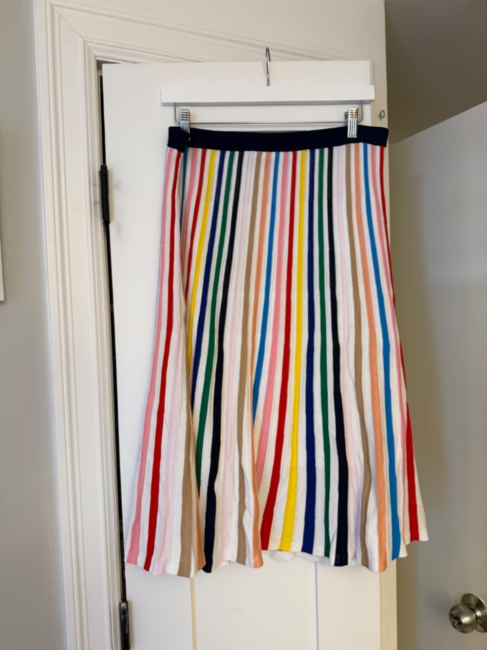 J. Crew Multicolor Vertical Stripe Midi Skirt - Picture 3 of 15